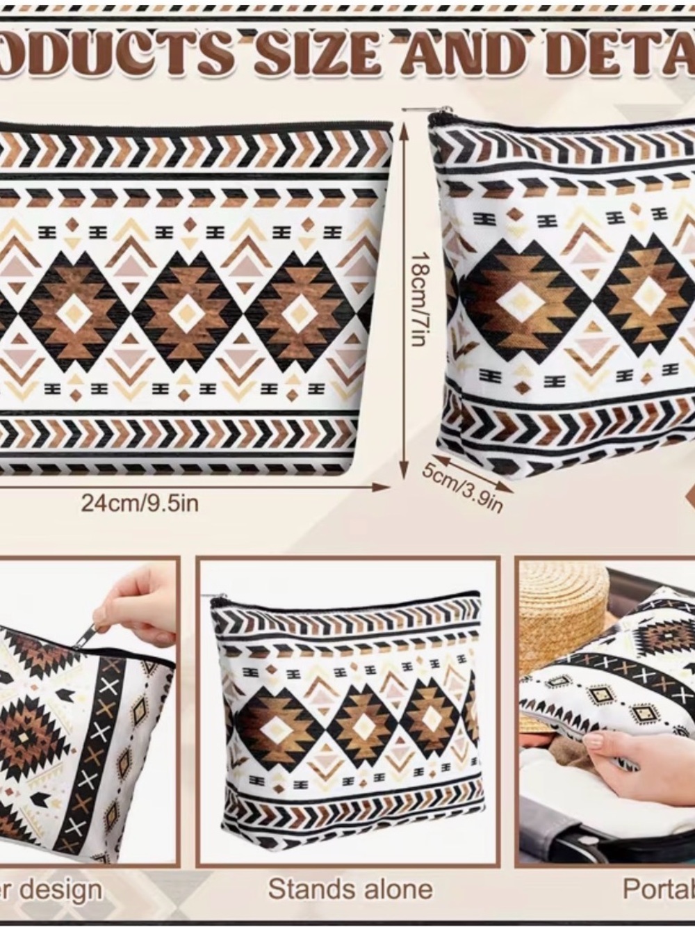 Aztec Cosmetic Pouch (Random) - Picture 3 of 5